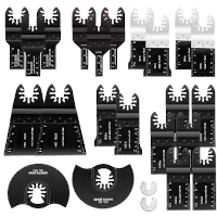 Gifort 24PCS Oscillating Saw Blades Quick Release Saw Kit Multitool 1