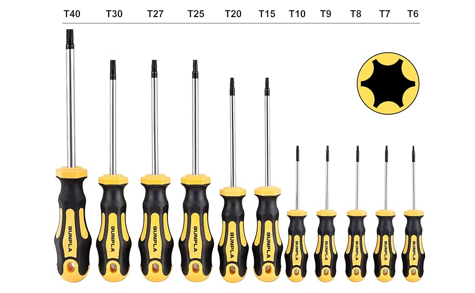 Gunpla 11-Piece CR-V Torx Screwdriver Set